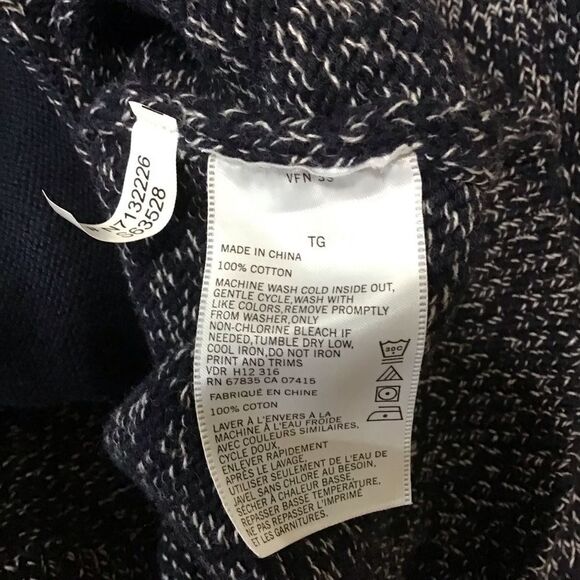 Nautica Men's Navy Blue Speckled Full Zip and Snap Cardigan Sweater XL - Picture 12 of 12